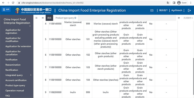 thủ tục xuất khẩu tinh bột sắn