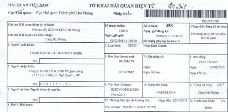 thủ tục xuất khẩu tinh bột sắn