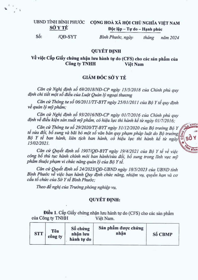 thủ tục xuất khẩu tinh bột sắn